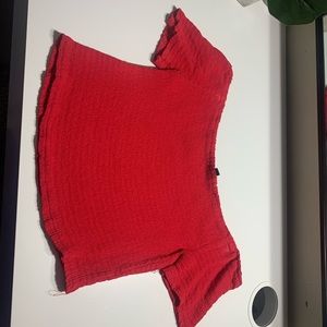 Red crop top